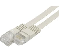 Патч-корд Ripo плоский utp4 cat 6, rj45-rj45, 1,8 m, pvc (белый) 003-300131