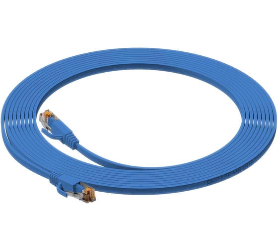 Патч-корд Ripo плоский utp4 cat 6, rj45-rj45, 1,8 m, pvc (синий) 003-300132
