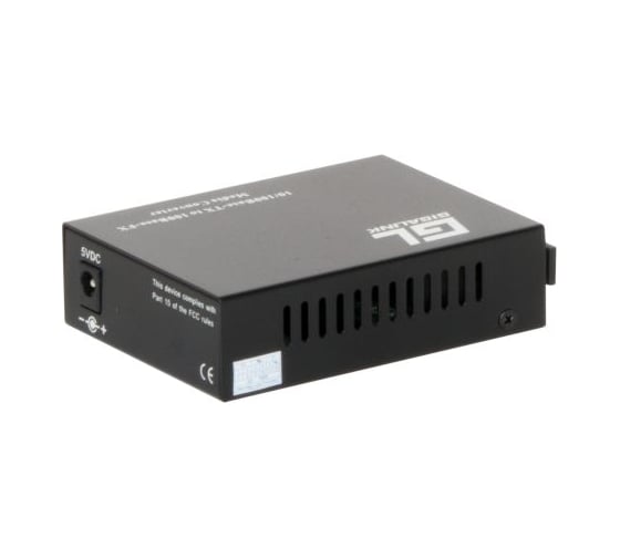 Конвертер Gigalink utp, 100мбит/c, wdm, lfp, sm, sc, tx:1310/rx:1550, 18 дб (до 20 км) GL-MC-UTPF-SC1F-18SM-1310.r2