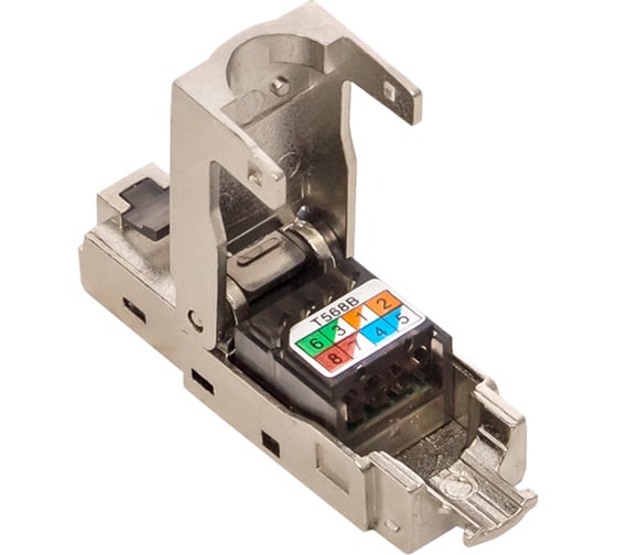 Коннектор EKF TERACOM pro полевой заделки RJ-45 (8p8c), экранированный, stp, для кабеля cat.6a TRP-PLUG-6ASTP-FST