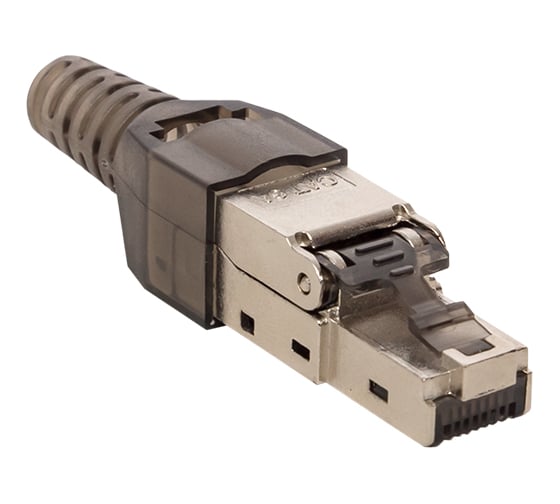 Коннектор EKF TERACOM pro полевой заделки RJ-45 (8p8c), экранированный, stp, для кабеля cat.6a TRP-PLUG-6ASTP-FST