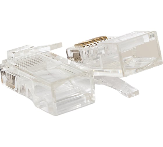 Коннектор RJ-45 EKF TERACOM PRO неэкранированный, 8P8C, 30мкд, Cat.5E, универсальный, упаковка 10 штук TRP-PLUG-5EUTP-10
