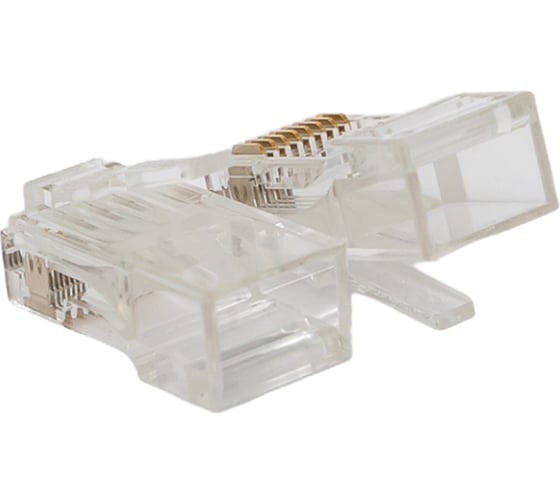Коннектор RJ-45 EKF TERACOM PRO неэкранированный, 8P8C, 30мкд, Cat.6, универсальный, упаковка 20 штук TRP-PLUG-6UTP-20