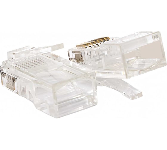Коннектор RJ-45 EKF TERACOM неэкранированный, 8P8C, Cat.5E, универсальный, упаковка 10 штук TRC-PLUG-5EUTP-10