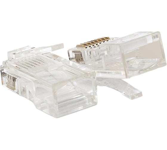 Коннектор RJ-45 EKF TERACOM неэкранированный, 8P8C, Cat.5E, универсальный, упаковка 50 штук TRC-PLUG-5EUTP-50