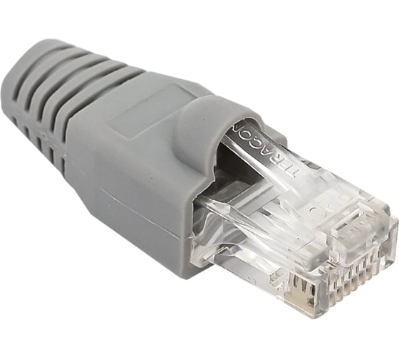 Изолирующий колпачок EKF TERACOM для коннекторов RJ-45, PVC, серый, упаковка 10 штук TRC-BT-RJ45-PVC-10