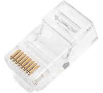 Сквозной (проходной) коннектор rj-45 (8p8c) cat.5e, покрытие 3мкд, универсальные ножи (упаковка 50шт) Ripo 003-400035/50
