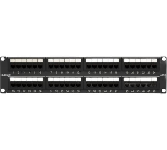 Патч-панель DKC 19",2u,cat6, 48 портов rj45, неэкранированная RN6PPU242