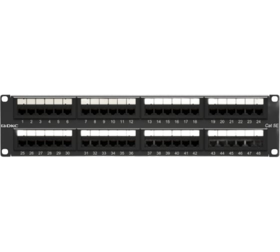 Патч-панель DKC 19",2u,cat5e, 48 портов rj45, неэкранированная RN5PPU242 1