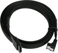 Интерфейсный кабель Cablexpert sata, sata3 7pin/7pin, 100см,оплетка,черн,пакет, CC-SATAM-DATA90-BLBR-100CM