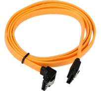 Интерфейсный кабель Cablexpert sata, sata3 7pin/7pin, 100см,мет.защелка,желт,пакет, CC-SATAM-DATA90-YL-100CM