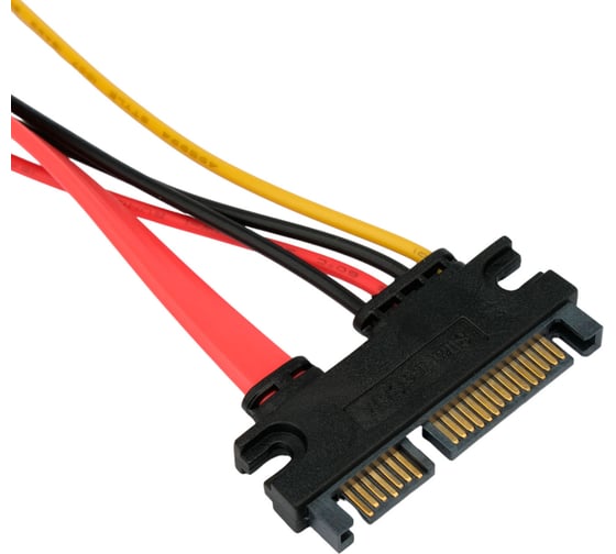 Кабель-удлинитель Cablexpert sata 7+15pin, 50см, медный проводник, пакет, CC-SATAMF-715-50CM
