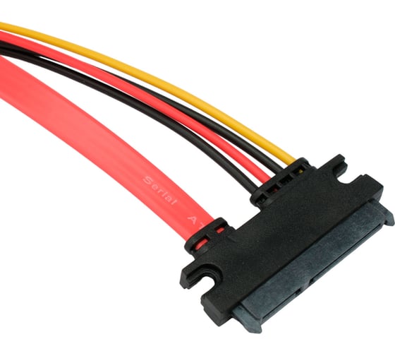 Кабель-удлинитель Cablexpert sata 7+15pin, 50см, медный проводник, пакет, CC-SATAMF-715-50CM