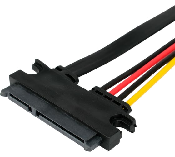 Кабель питания Cablexpert sata, xh2.54 4pin+sata угл/sata 7+15pin,40см,медь, пакет, CC-XH2.54-SATAL-40CM