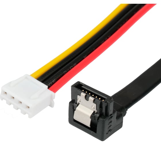 Кабель питания Cablexpert sata, xh2.54 4pin+sata угл/sata 7+15pin,40см,медь, пакет, CC-XH2.54-SATAL-40CM