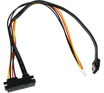 Кабель питания Cablexpert sata, xh2.54 4pin+sata 7pin/sata 7+15pin,40см, медь, пакет, CC-XH2.54-SATA-40CM