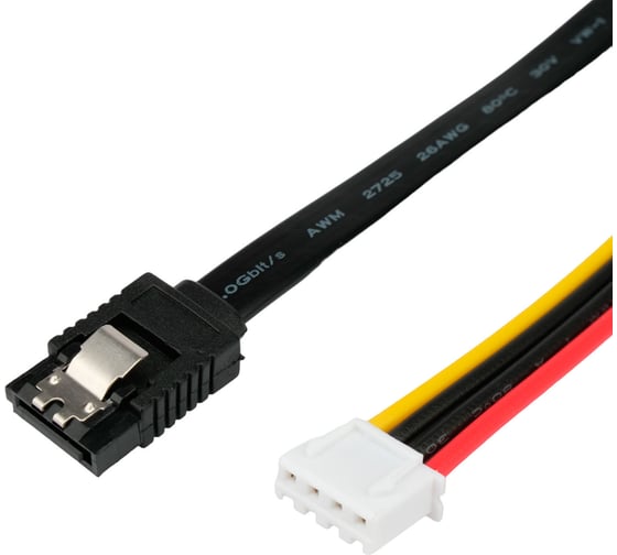 Кабель питания Cablexpert sata, xh2.54 4pin+sata 7pin/sata 7+15pin,40см, медь, пакет, CC-XH2.54-SATA-40CM