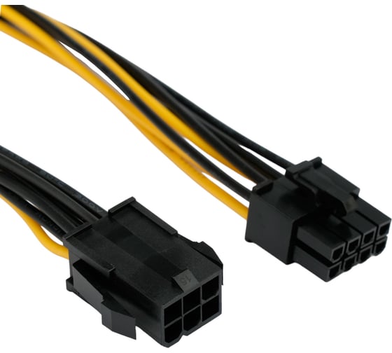 Кабель питания Cablexpert pcie, pcie 6pin(m)/pcie 8pin(f), 30см, медный проводник, CC-PSU-68-30CM