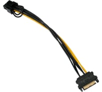 Кабель питания Cablexpert sata, pcie 8pin/sata 15pin, 20см, медный проводник, пакет, CC-PCIE-SATA-20CM