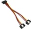 Кабель питания Cablexpert sata, 15pin(m)/2x15pin(f), медь, метал.скобы, 20см, пакет, CC-SATAM2F-20CM 2
