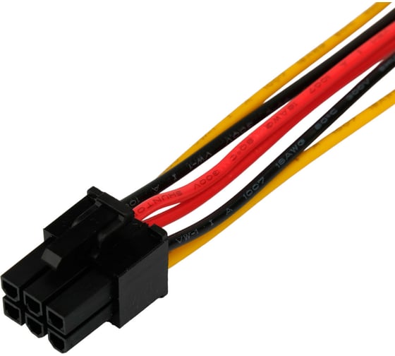 Кабель питания Cablexpert, molex/pcie 6pin, 15см, пакет, CC-PSU-63-15CM
