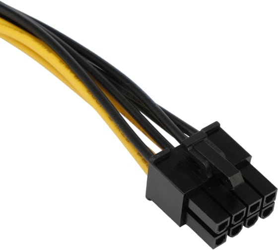 Кабель питания Cablexpert pcie, pcie 6pin(m)/pcie 8pin(f), 20см, медный проводник, CC-PSU-68-20CM