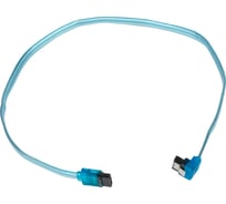 Интерфейсный кабель Cablexpert sata, sata3 7pin/7pin, 50см,мет.защелка,прозрач,пакет, CC-SATAM-DATA90-TR-50CM