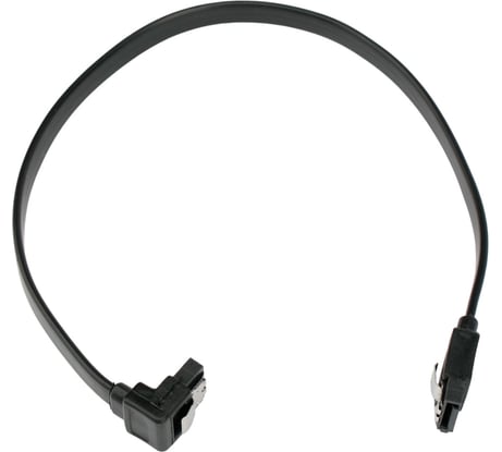 Интерфейсный кабель Cablexpert sata, sata3 7pin/7pin, 30см,мет.защелка,черный, пакет, CC-SATAM-DATA90-BL-30CM