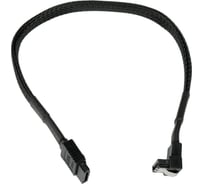 Интерфейсный кабель Cablexpert sata, sata3 7pin/7pin, 30см, нейлоновая оплетка,черн,пакет, CC-SATAM-DATA90-BLBR-30CM