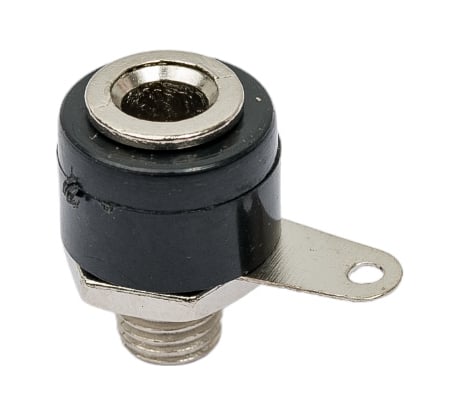 Гнездо Banana Pro Legend 4мм черный, монтаж на панель PL2447