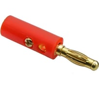 Штекер Banana Pro Legend GOLD красный, винтовое крепление, 4 мм PL2438