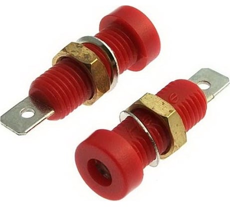 Гнездо Banana Pro Legend красный, на панель под пайку PL2505