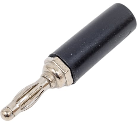 Штекер Banana Pro Legend чёрный, под пайку PL2460