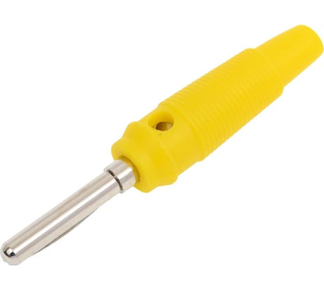 Штекер Banana Pro Legend желтый, винтовое крепление PL2509