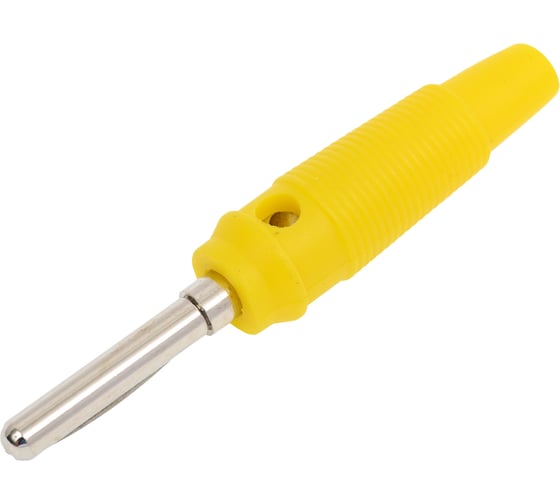 Штекер Banana Pro Legend желтый, винтовое крепление PL2509 1