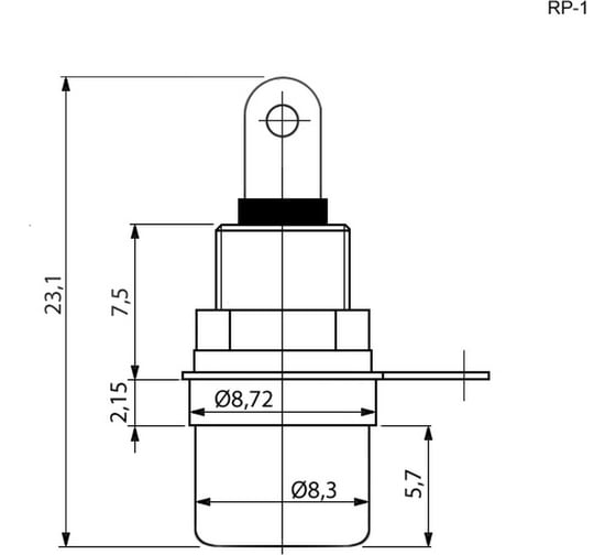 Разъем RCA Pro Legend на корпус с гайкой и шайбой PL2391