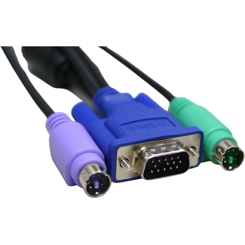 Кабель d-link kvm 3 м, с разъемами vga и ps/2 для dkvm-4k/b DKVM-CB3 ...