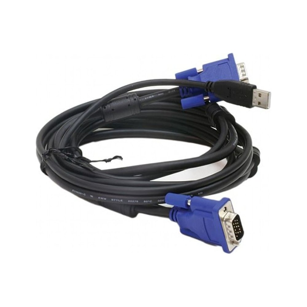 Кабель d-link kvm 5 м, с разъемами vga и usb DKVM-CU5/B1A - выгодная ...