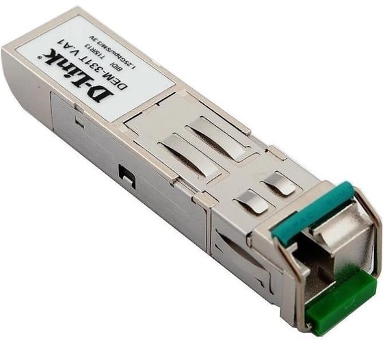 SFP-трансивер d-link Wdm с 1 портом 1000base-bx-d, tx:1550 нм, rx:1310 нм, для одномодового оптического кабеля до 40 км 331T/40KM/B1A 1