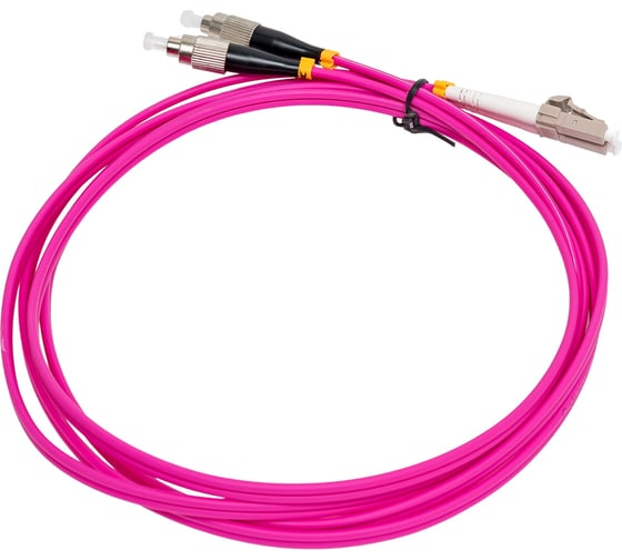 Оптический шнур Cabeus duplex lc-fc 50/125 mm om4 2м lszh FOP-50-OM4-LC-FC-2m