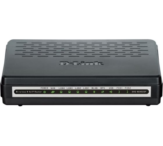 Беспроводной маршрутизатор с поддержкой d-link 3g, 2 fxs-портами, 1 pstn-портом lifeline и usb-портом DVG-N5402SP/2S1U/C1B