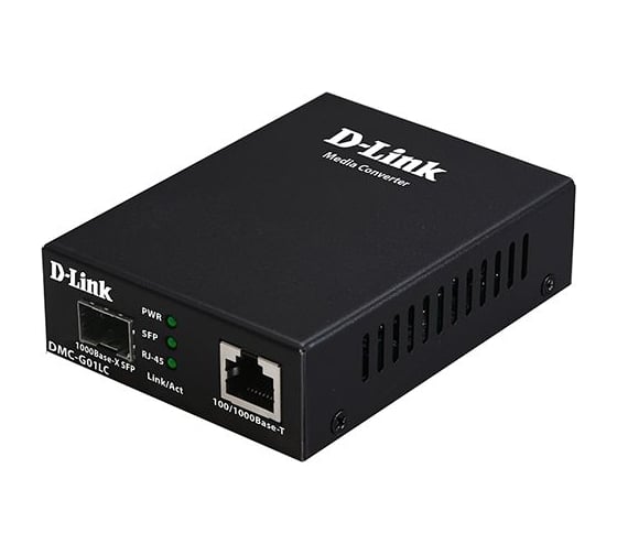 Медиаконвертер d-link с 1 портом 100/1000base-t и 1 портом 1000base-x sfp DMC-G01LC/C1A 1