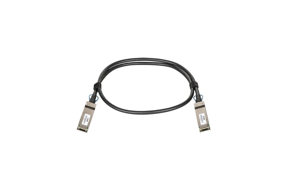 Пассивный кабель d-link 100g qsfp28 длиной 1 м с 2 разъемами qsfp28 для ...