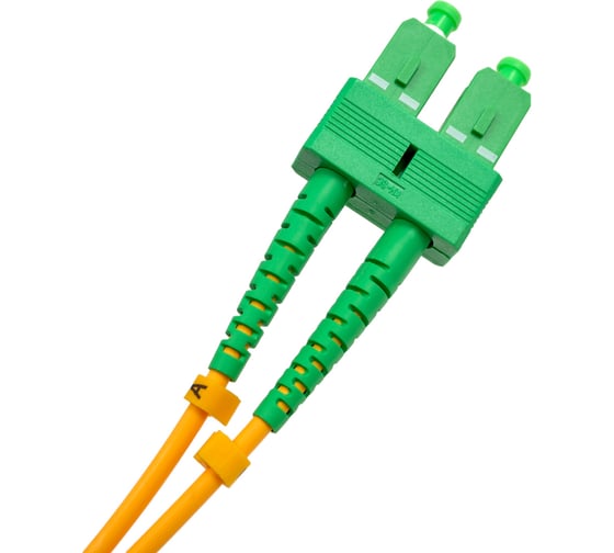 Оптический шнур Cabeus duplex lc/apc-sc/apc 9/125 sm 10м lszh FOP(d)-9-LC/APC-SC/APC-10m