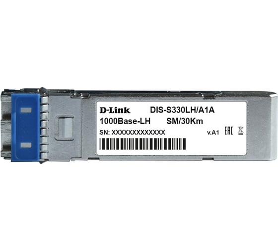 Промышленный sfp-трансивер с 1 портом d-link Dis- proj 1000base-lh для одномодового оптического кабеля до 30 км S330LH/A1A