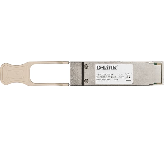 Трансивер d-link Proj qsfp28 с 1 портом, 100gbase-sr4 для многомодового оптического кабеля om3 до 70 м, om4 до 100 м DEM-Q2801Q-SR4/A1A