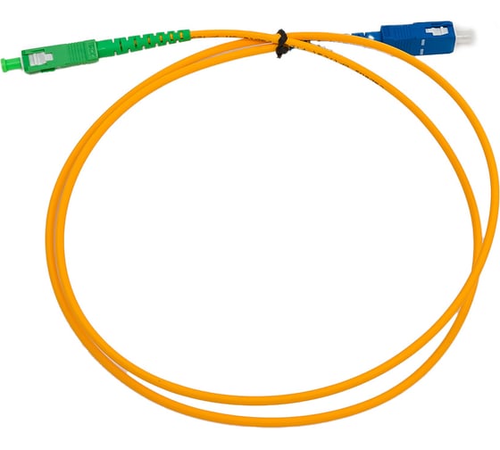 Оптический шнур Cabeus simplex sc/apc-sc/upc 9/125 sm 1м lszh FOP(s)-9-SC/APC-SC/UPC-1m