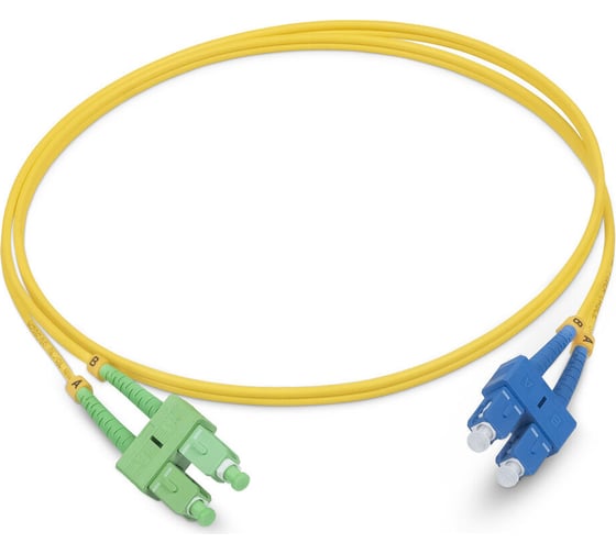 Оптический шнур Cabeus duplex sc/apc-sc/upc 9/125 sm 5м lszh FOP(d)-9-SC/APC-SC/UPC-5m