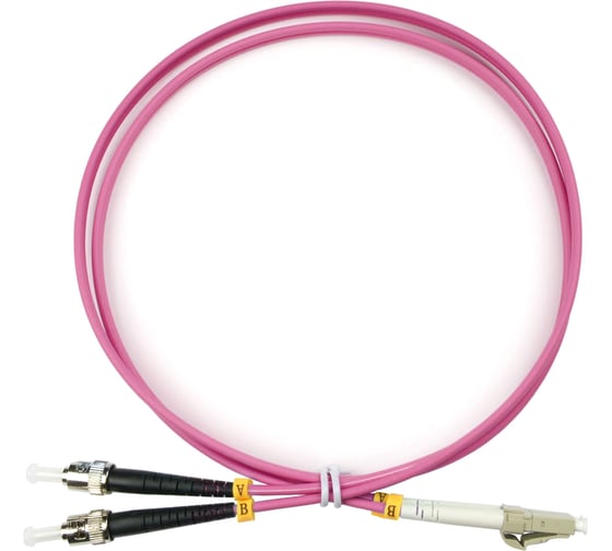 Оптический шнур Cabeus duplex lc-st 50/125 mm om4 15м lszh FOP-50-OM4-LC-ST-15m 1