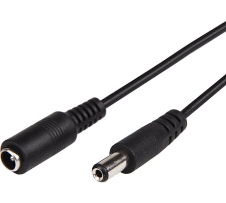 Удлинитель кабеля питания REXANT DC гнездо-штекер (2,1x5,5мм), 1,5 м 14-0350